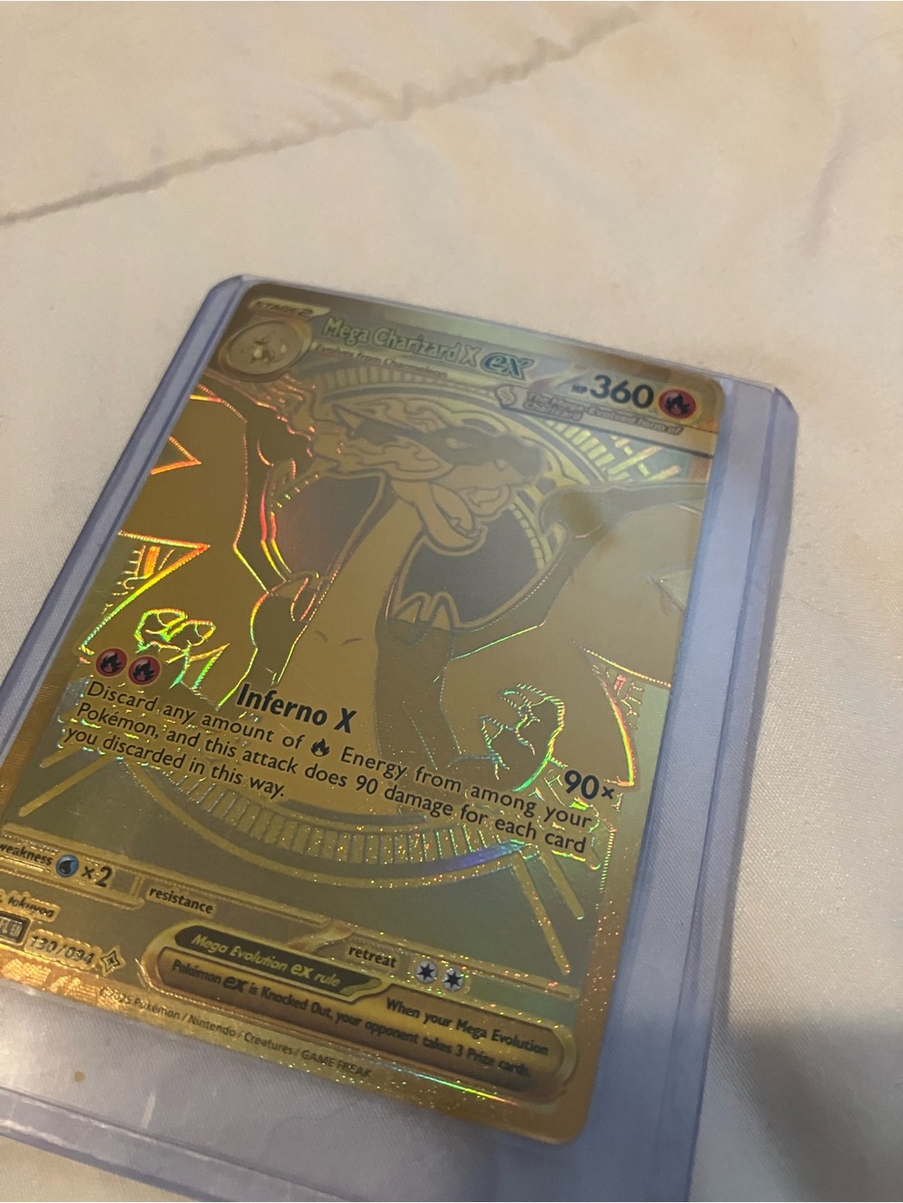 Mega Charizard EX Gold Pokémon Card - Holo - Picture 3 of 3